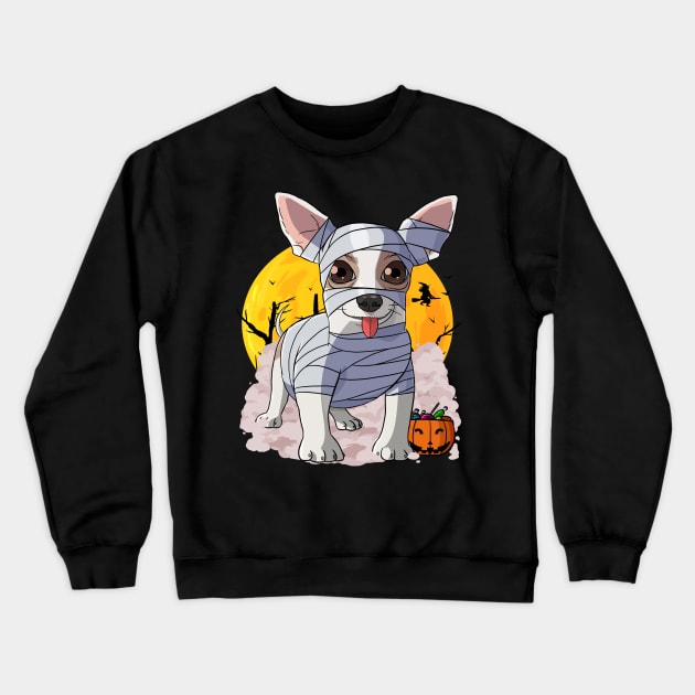 Chihuahua Mummy Happy Halloween Costume Crewneck Sweatshirt by Noseking